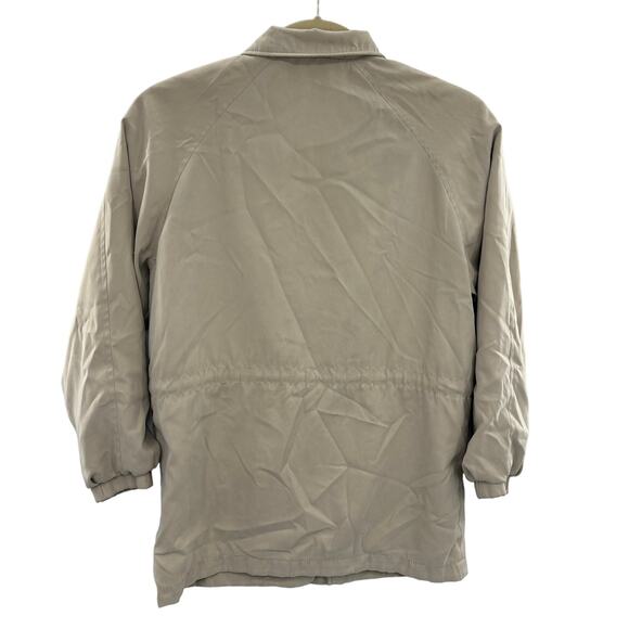 London Fog Women's Beige Mid-Length Jacket Size Small Drawstring Casual Neutral - Picture 2 of 13